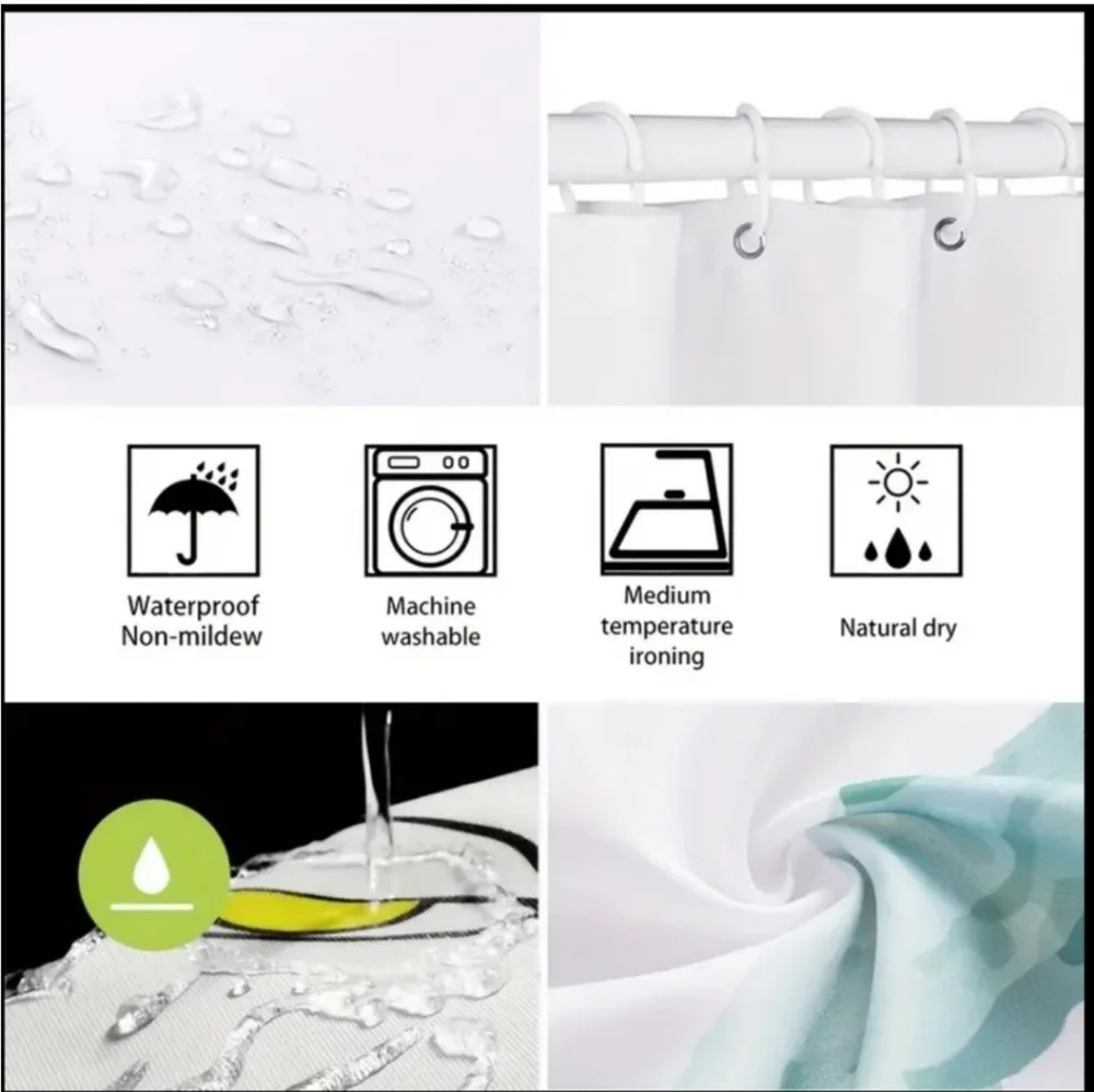 Trending Halloween Cat & Pumpking Shower Curtain 12 White Plastic Hooks Included
